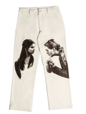 Inner Circle Streetwear Cream Corduroy Romeo & Juliet Graphic Pants Unisex